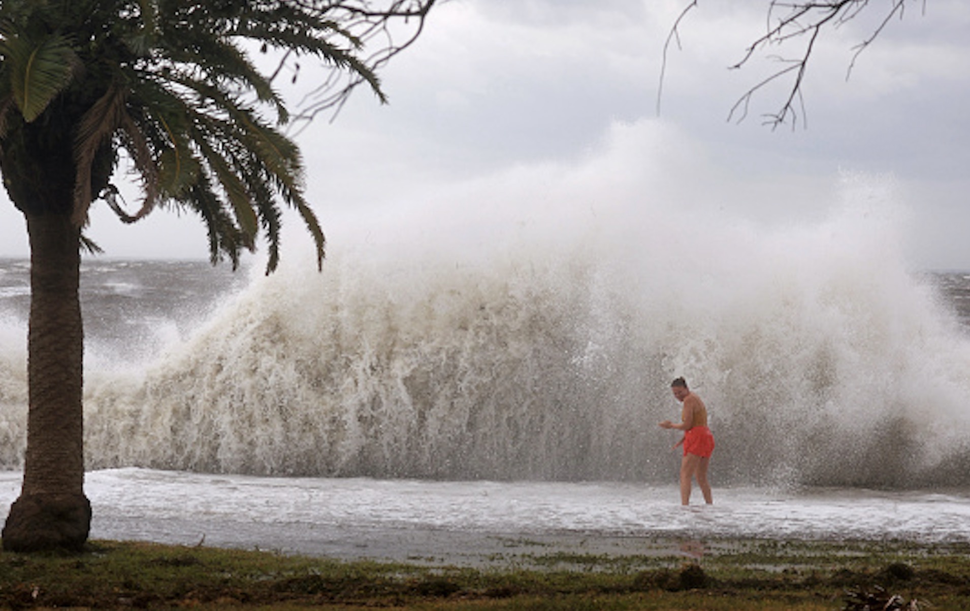 The hurricane moved inland